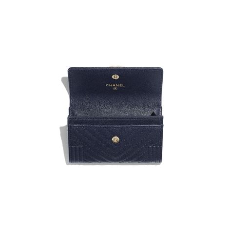 boy chanel card holder navy|chanel card holder men's.